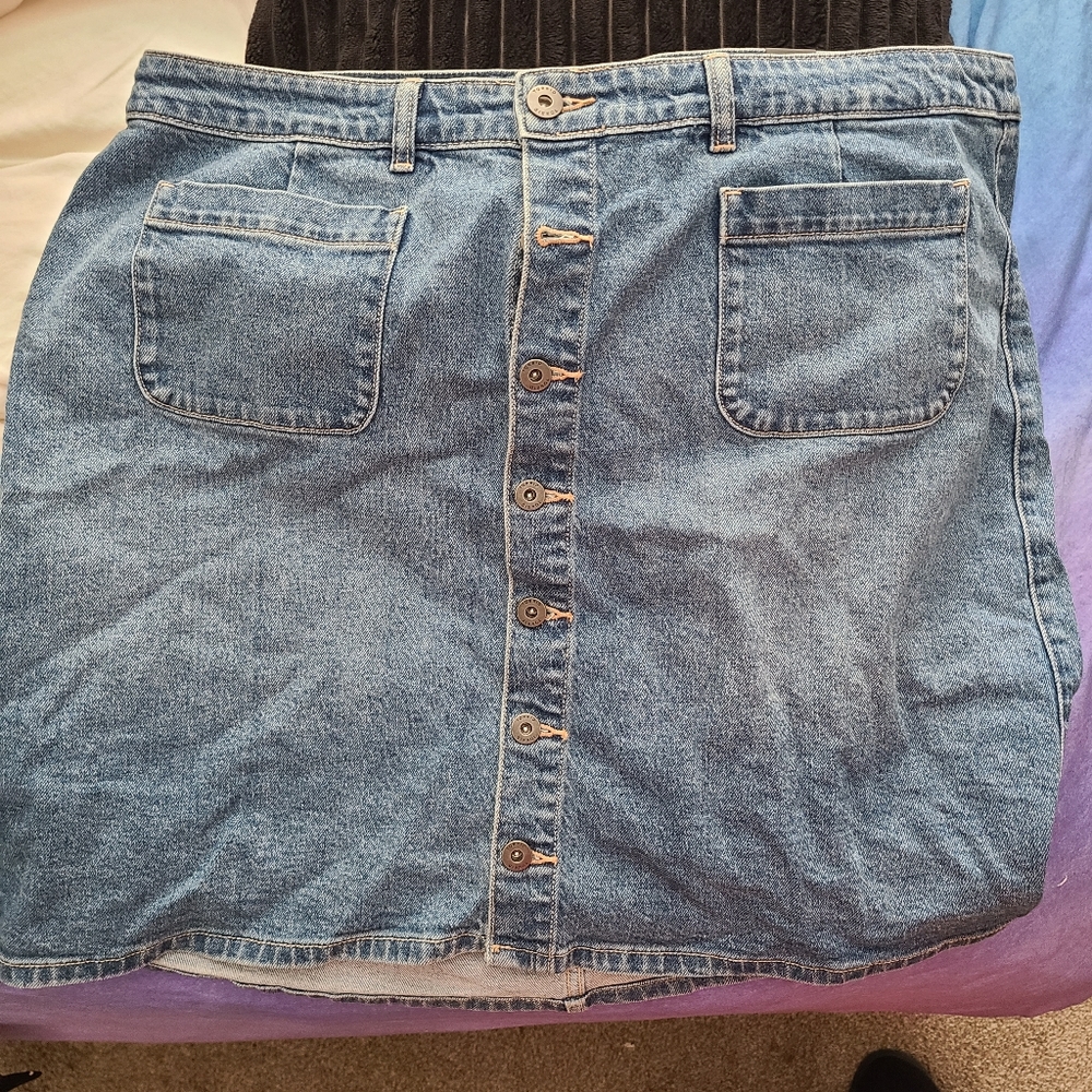 Torrid Jean Button-Up Skirt